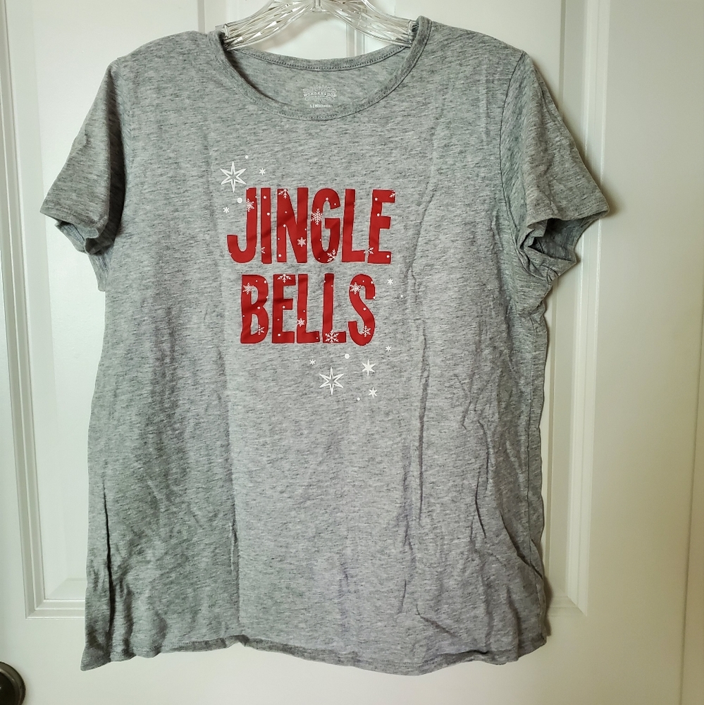 Women's Jingle Bells christmas pajama shirt. Size L.‎ very gently worn.